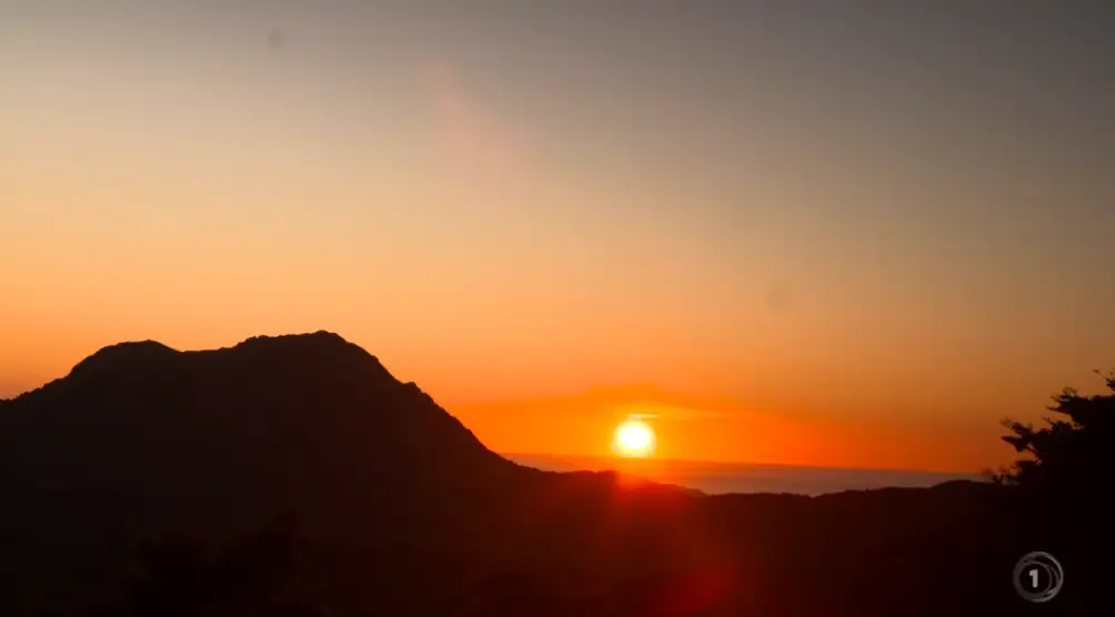 Peaceful sunrise moment captured